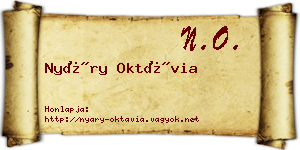 Nyáry Oktávia névjegykártya